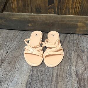 Shade & Shore Peach Strappy Sandals